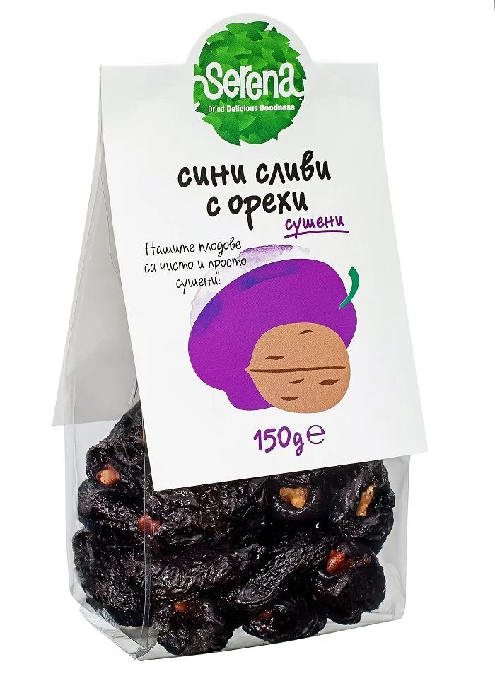 Сушени сливи с орех 150 гр — Серена